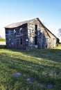 Abandoned old weathered wood farmhouse