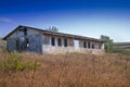 Abandoned building in a hilly area