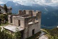 Abandoned Building Ruins in Italian Dolomites Alps Scenery Royalty Free Stock Photo