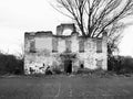 Mantua, Italy, January 2020: abandoned building in the countryside on the outskirts of the city, Te Brunetti district Royalty Free Stock Photo