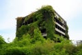 Abandoned building surrounded by greenery, Ai generated Royalty Free Stock Photo