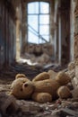 Abandoned Building: Teddy Bear on Ground