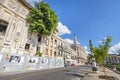 Abandoned building with a tree growing in it on old Havana street Royalty Free Stock Photo