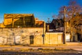 Abandoned buildings near Old Town Mall, in Baltimore, Maryland.