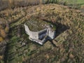 Abandoned bunker in theplain. Rychlebske hory, Stare Mesto pod Sneznikem, Czechia Royalty Free Stock Photo