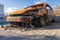 Burned to the ground car