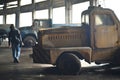 Abandoned bus fleet. Royalty Free Stock Photo