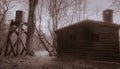 A abandoned cabin