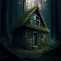 Abandoned cabin in the woods Generative AI Royalty Free Stock Photo