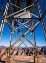 Abandoned cable aerial tramway of mine at Guano Point - Grand Canyon West Rim, Arizona, USA Royalty Free Stock Photo