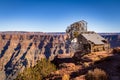 Abandoned cable aerial tramway of mine at Guano Point - Grand Canyon West Rim, Arizona, USA Royalty Free Stock Photo