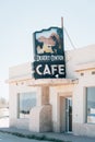 Abandoned cafe and gas station in Desert Center, California