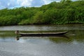 Abandoned Canoe in the Amazon River Royalty Free Stock Photo