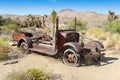 Abandoned car in desert Royalty Free Stock Photo