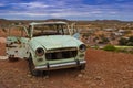 Abandoned car in a desert (Coober Pedy) Royalty Free Stock Photo