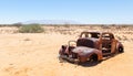 Abandoned car in the Namib Desert Royalty Free Stock Photo