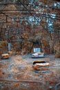 Abandoned car ride station in Prypyat, Ukraine