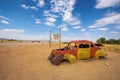 Abandoned car wreck in Solitaire located in the Namib Desert of Namibia Royalty Free Stock Photo