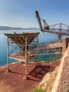 Abandoned cargo loading pier Royalty Free Stock Photo