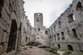 Abandoned castle in France with fog Royalty Free Stock Photo