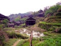 Abandoned Chinese rice paddy village