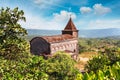 Abandoned christian church on top of Bokor mountain in Preah Monivong national park, Kampot, Cambodia Royalty Free Stock Photo