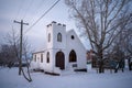 Abandoned church in ghost town