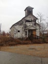 Abandoned Church on Gloomy Day in Picher, Oklahoma Royalty Free Stock Photo
