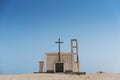 Abandoned church in Namibe, Angola. Typical Portuguese church of Royalty Free Stock Photo