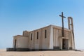 Abandoned church in Namibe, Angola. Typical Portuguese church of Royalty Free Stock Photo