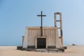 Abandoned church in Namibe, Angola. Typical Portuguese church of Royalty Free Stock Photo