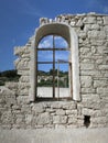 Abandoned church window