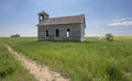 Abandoned Clapboard Cottonwood Church at Havre, Montana