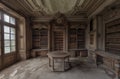 Abandoned classical library Royalty Free Stock Photo