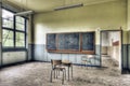 Abandoned classroom Royalty Free Stock Photo