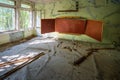 Abandoned Classroom at District 3 School - Pripyat, Chernobyl Exclusion Zone, Ukraine Royalty Free Stock Photo