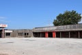 Abandoned combination motel gas station and restaurant on Route 66 in Texas