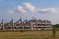Abandoned construction site of a football stadium Royalty Free Stock Photo