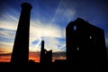 An abandoned Cornish mining engine house Royalty Free Stock Photo