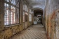 Abandoned Corridor in Beelitz HeilstÃÂ¤tten Royalty Free Stock Photo
