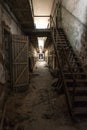 Abandoned corridor in the Eastern State Penitentiary in Philadelphia