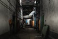 Abandoned corridor in factory at Chernobyl Royalty Free Stock Photo