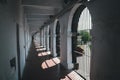 abandoned corridor in old prison Royalty Free Stock Photo