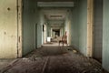 Abandoned corridor in Pripyat Hospital, Chernobyl Exclusion Zone 2019 Royalty Free Stock Photo
