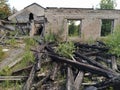 Abandoned crumbling building in the city of Belaya Tserkov