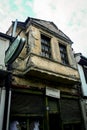 Abandoned decaying storefront of a shop in the Skopje bazaar, also called stara carsija, a major market and landmark of the Macedo