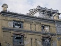 Abandoned decrepit old warehouse once used to manufacture beer sits in dissolution in Lisbon, Portugal.