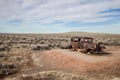 Abandoned Depression Era Car In The Desert Royalty Free Stock Photo