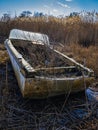 Abandoned Derelict Boat in Marsh