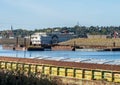 Abandoned and derelict traditional river boat Catfish Bend